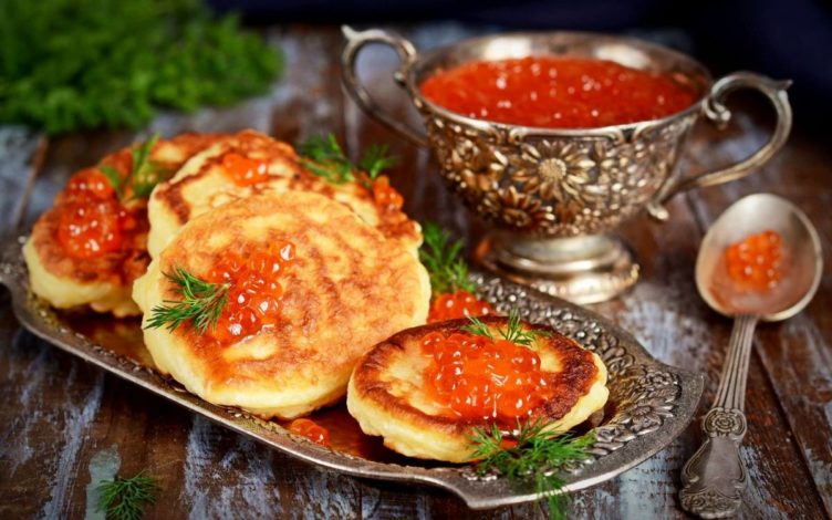 оладьи с икрой